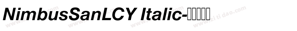 NimbusSanLCY Italic字体转换